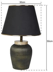 Stolná lampa RAMZES 1xE27/40W/230V čierna/zlatá