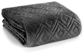 Dekorstudio Luxusný zamatový prehoz na posteľ ARIEL3 v čiernej farbe Rozmer prehozu (šírka x dĺžka): 170x210cm