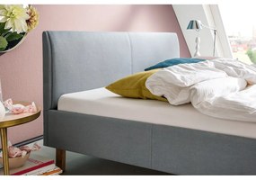 Modrá/sivá čalúnená dvojlôžková posteľ bez roštu 140x200 cm Lena – Meise Möbel