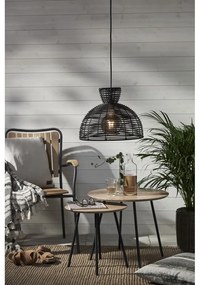 Čierne vonkajšie tienidlo pre stropné svietidlo Star Trading Runde, ø 37,5 cm