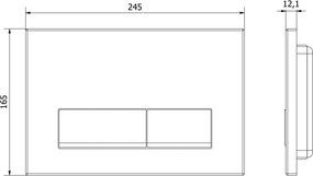 Mexen Fenix 12, splachovacie tlačidlo pre Mexen modul, chrómová, 601201
