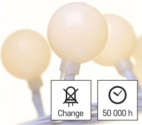 LED Vianočná vonkajšia reťaz 40xLED/9m IP44 teplá biela