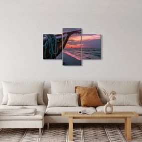 Obraz loďky na brehu (90x60 cm)