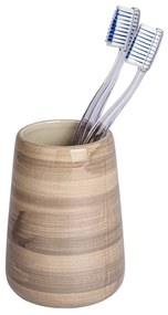 Pískovohnedý pohárik na zubné kefky Wenko Pottery