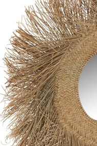 Nástenné okrúhle zrkadlo lemované rámom trávou Daan grass - Ø105*5cm