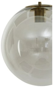 Závesné svietidlo v bronzovej farbe so skleneným tienidlom ø 48 cm Medina – Light &amp; Living