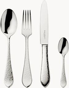 Ručne vyrobená súprava vysokoleštených príborov Martelé, rôzne veľkosti