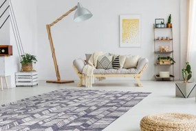 Koberec SIZAL SION Chevron 22180 ecru/nebeský/ružový