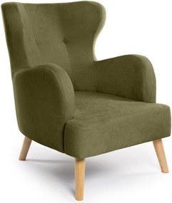 Zelené kreslo ušiak Noemye – Bonami Selection