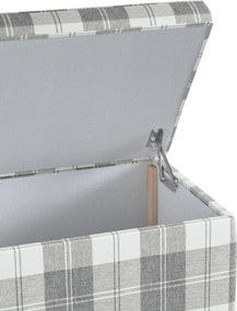 Truhlica čalúnená farba produktu sivá látka zapletaná, vzorované