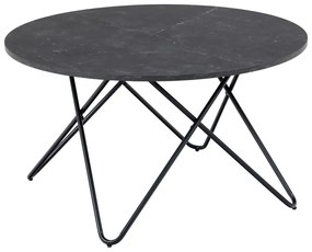 Konferenčný stolík Wyre 80 cm čierny mramor