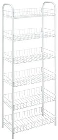 Biely kovový úložný regál 41x104 cm Monaco – Metaltex