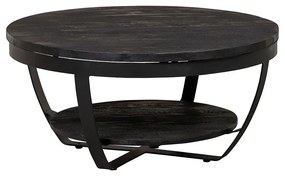 Konferenčný stolík z mangového dreva Bakersfield Black 90 cm Mahom
