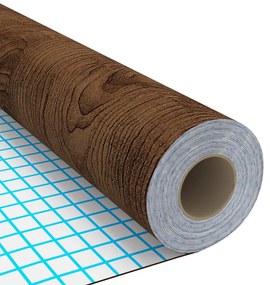 Samolepiace fólie na dvere 2 ks tmavý dub 210x90 cm PVC