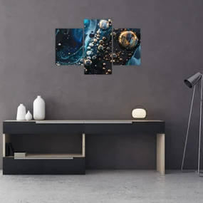 Obraz - Atramentové kvapky (90x60 cm)