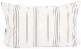 Bavlnená obliečka na vankúš Natural 40 × 60 cm - Prúžky šedé