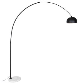 Moderná oblúková lampa čierna s bielym nastaviteľným - XXL