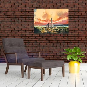 Obraz - Maľované mesto (70x50 cm)