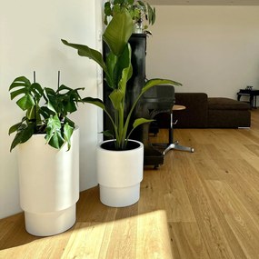 Kvetináč ESCADA, sklolaminát, výška 60 cm, biely