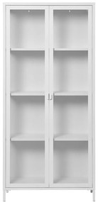 Biela kovová vitrína 80x175 cm Brisbane – House Nordic