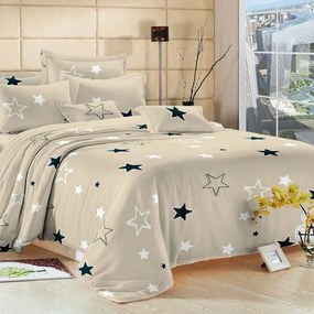 Bavlnené obliečky Homa SPHERE BEIGE 7-dielna sada 140x200 cm