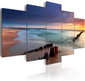 Artgeist Obraz - Dawn by the sea Veľkosť: 225x112.5, Verzia: Premium Print