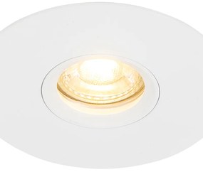 Sada 6 ks Moderné zapustené bodové biele 12 cm - Buco