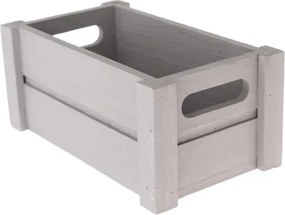 Úložný box drevený sivý, 21,5x12,5x9,5 cm%