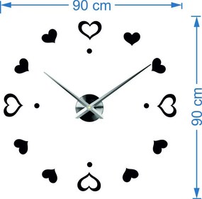 SENTOP | Nástenné hodiny ako obraz moderné hodiny vyrobené z plastu 12S046-S-Wall clock HEU- analógové