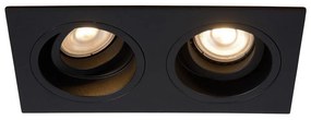 Lucide 22959/02/30 - Podhľadové svietidlo EMBED 2xGU10/50W/230V čierna LC3192