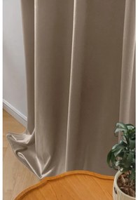 Svetlo béžový zatemňovací záves VELVET 140x250 cm Zavesenie: Kovové krúžky
