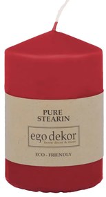 Červená sviečka Eco candles by Ego dekor Top, doba horenia 25 h