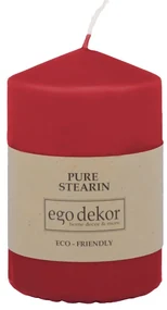 Červená sviečka Eco candles by Ego dekor Top, doba horenia 25 h