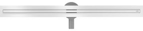 Mexen Flat nerezový sprchový žľab s rotačným 360° sifónom 90 cm, vzor SLIM, biela, 1241090