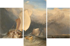 Obraz - William Turner, Fishing Boats with Hucksters Bargaining for Fish, reprodukcia (90x60 cm)