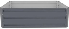 Vyvýšený záhon Rojaplast GB-D 100x80x30 cm plechový sivý