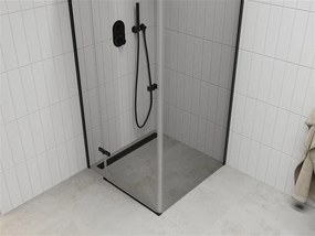 Mexen ROMA sprchovací kút 90x90cm, 6mm sklo, čierny profil-číre sklo, 854-090-090-70-00