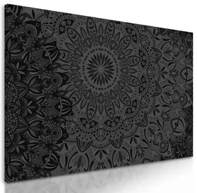 Obraz moderná Mandala v čiernobielom prevedení