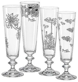 Crystalex Poháre na sekt By Mucha 205 ml, 4 ks