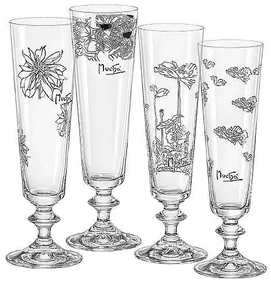 Crystalex Poháre na sekt By Mucha 205 ml, 4 ks