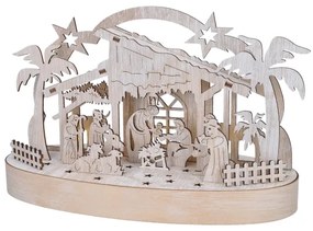 Solight 1v275 - LED Vianočná dekorácia LED/2xAA/teplá biela betlehém