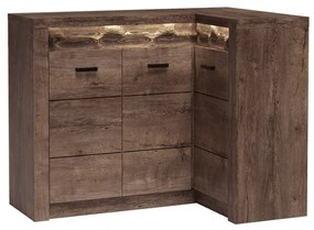 Tempo Kondela Rohová komoda, jaseň tmavý, INFINITY I-15