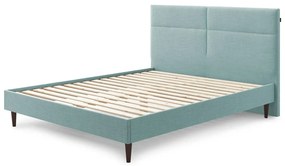 Tyrkysovomodrá dvojlôžková posteľ Bobochic Paris Elyna Dark, 160 x 200 cm