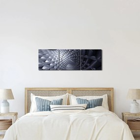 Obraz - Abstrakcia 3D (s hodinami) (90x30 cm)