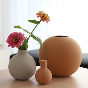 COOEE Design Guľatá váza Ball Cafe Au Lait 20 cm