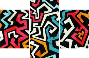 Obraz grafické abstrakcie (90x60 cm)