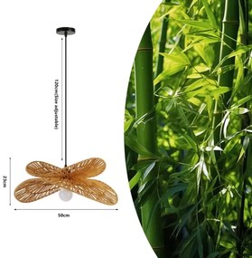 Immax 08265L - Luster na lanku MARIPOSA 1xE27/40W/230V pr. 50 cm juta