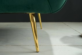 Pohovka NOBLESSE 165 cm zamatová smaragdovo zelená