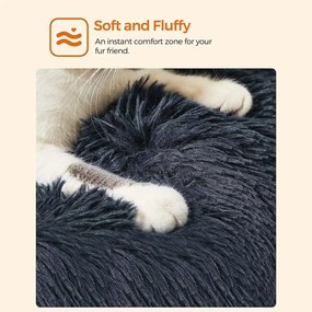 Pelech pre psa, Pelech pre mačky, Mäkký plyšový povrch 60 cm, tmavošedý