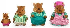 Li'l Woodzeez - Set postavičiek BUSTLEBERRY rodina veveričiek